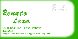 renato lexa business card